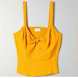 Wilfred Yellow Gold Bow Tank | Aritzia